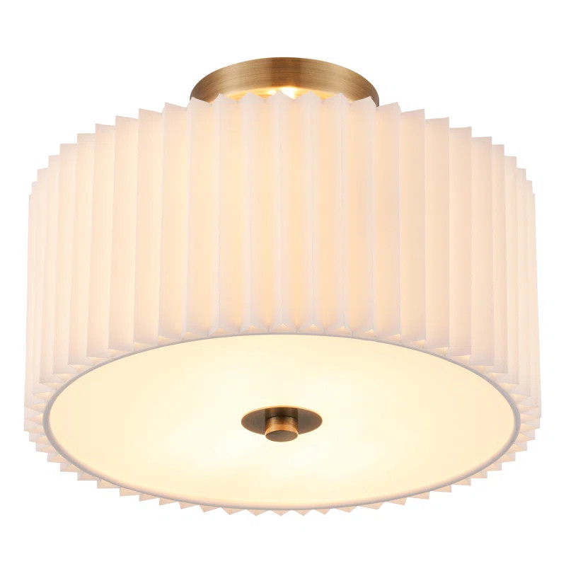 Karlon Fabric Semi Flush Mount | Wayfair North America