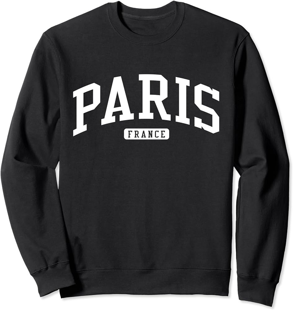 Paris France College University Style Sweatshirt | Amazon (US)