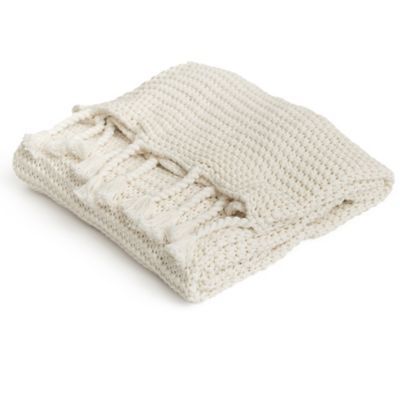 Zestt Comfy Knit Organic Cotton Throw in White | buybuy BABY