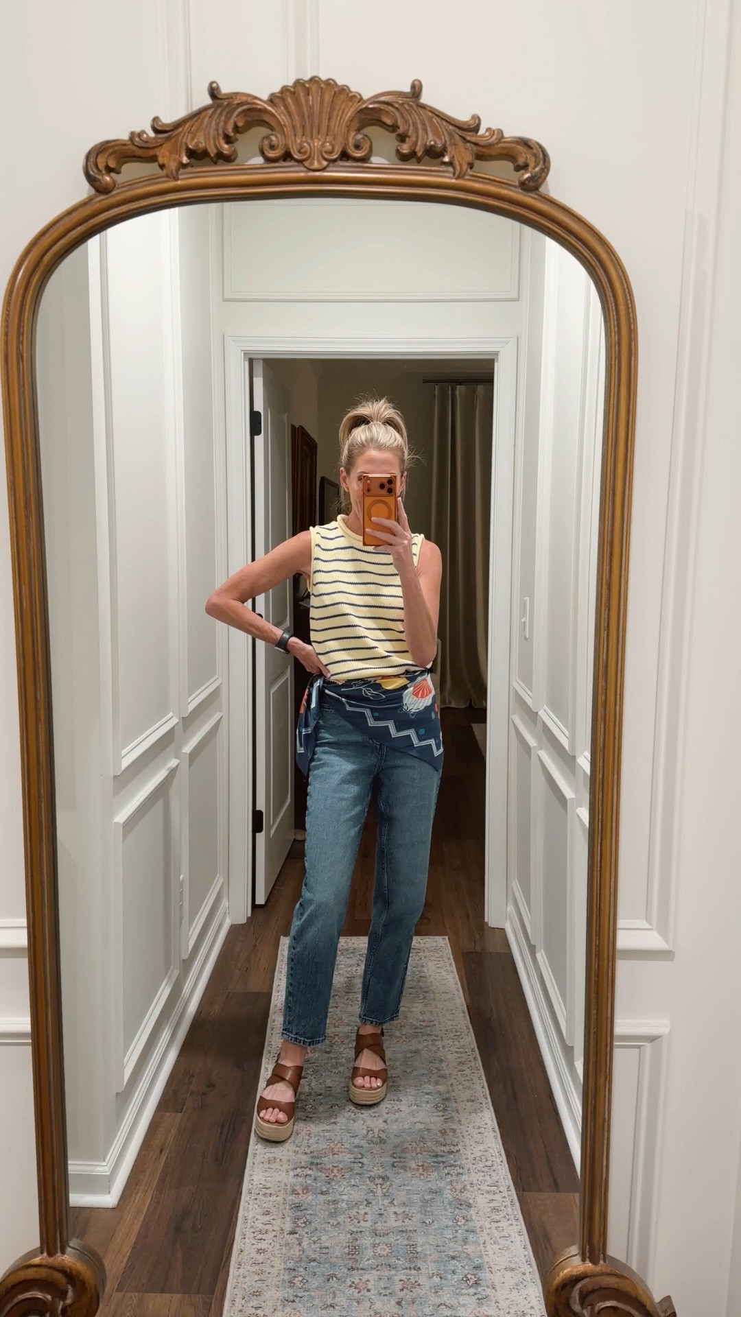 Last day of school fit…. Striped sweater, jeans and a fun summer scarf.

#LTKmomlife #LTKootd #LTKdayinmylife
