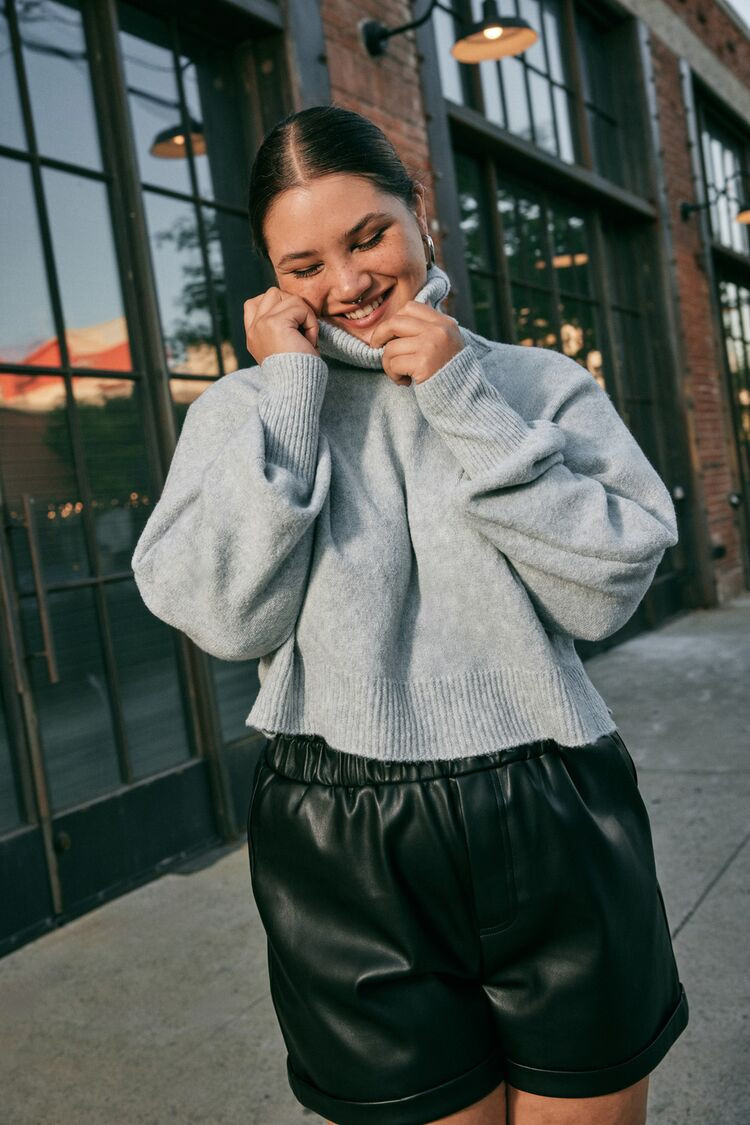 Plus Size Faux Leather Shorts | Forever 21 (US)