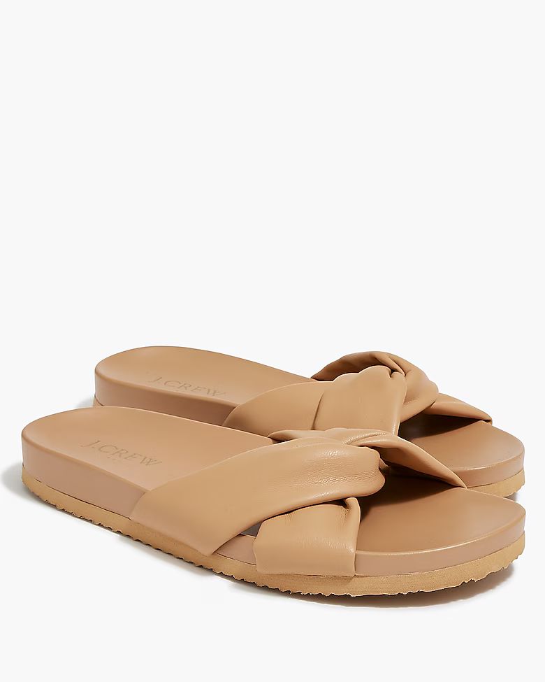 Cross-strap pool slides | J.Crew Factory