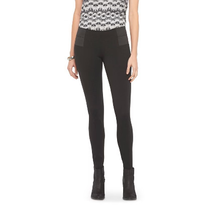 Women's Elastic Waist Ponte Pant Black | Target
