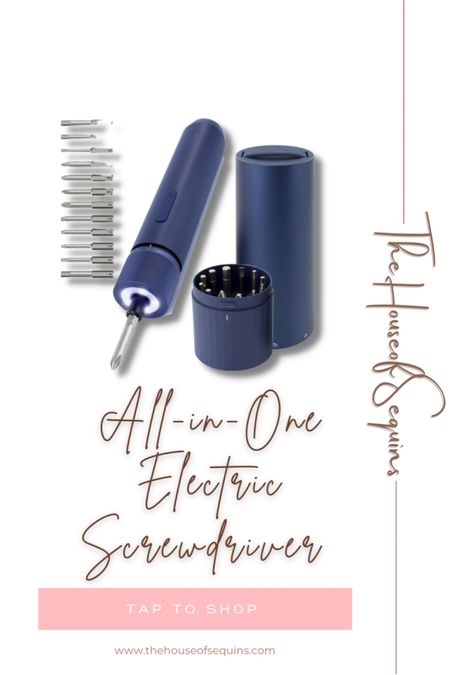 All-in-one electric screwdriver. Amazon finds, Walmart finds. #thehouseofsequins #houseofsequins #tiktok #reels #lifehacks #home #homefinds #office #diy 