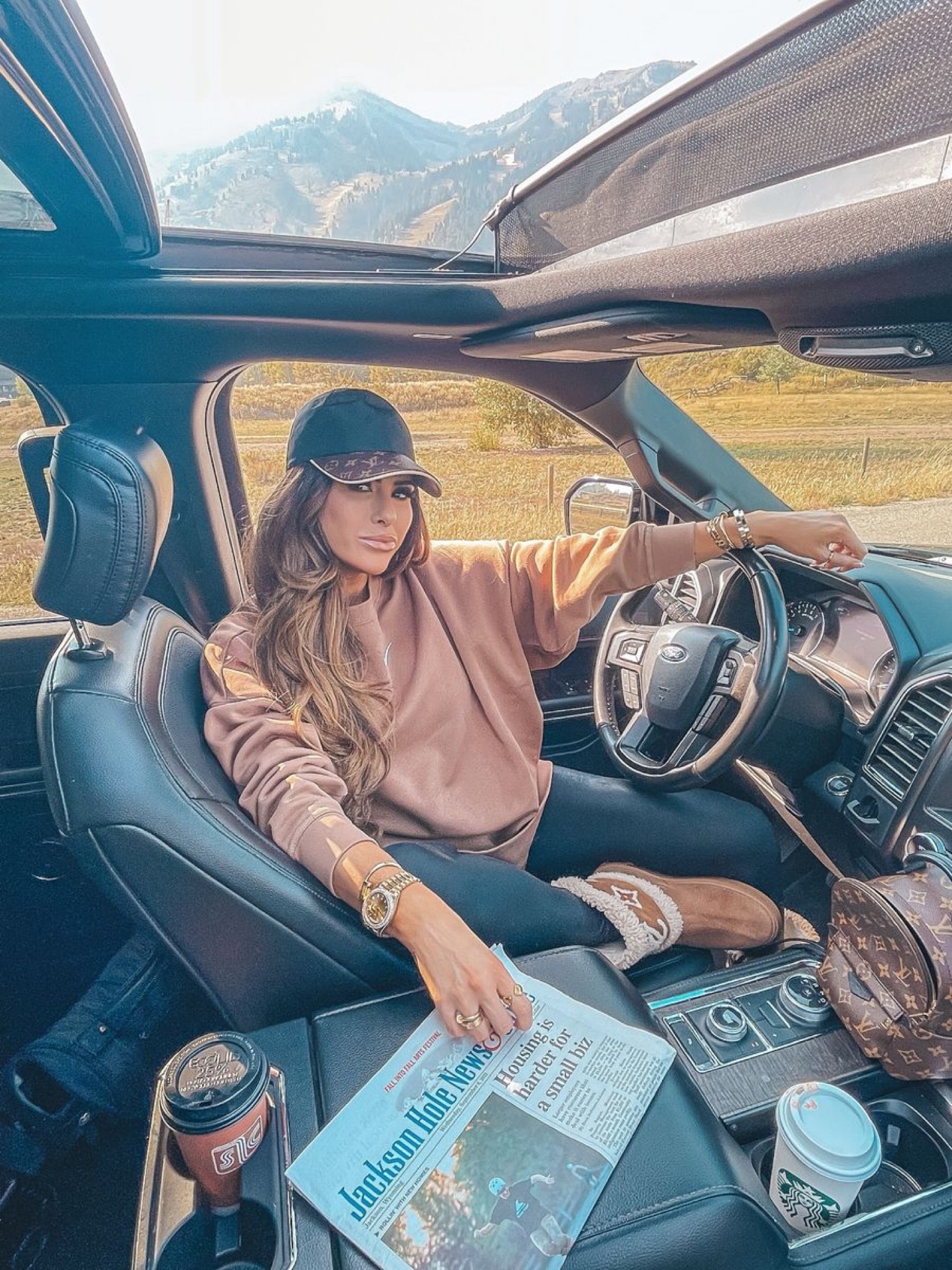 Fall Outfits, Casual Outfits, Emily Ann Gemma, Jackson Hole, Nike Sweatshirt, Faux Leather Leggings, Leather Trim Baseball Cap, Athleisure, Ugg Boots, Boots

#LTKtravel #LTKstyletip #LTKSeasonal