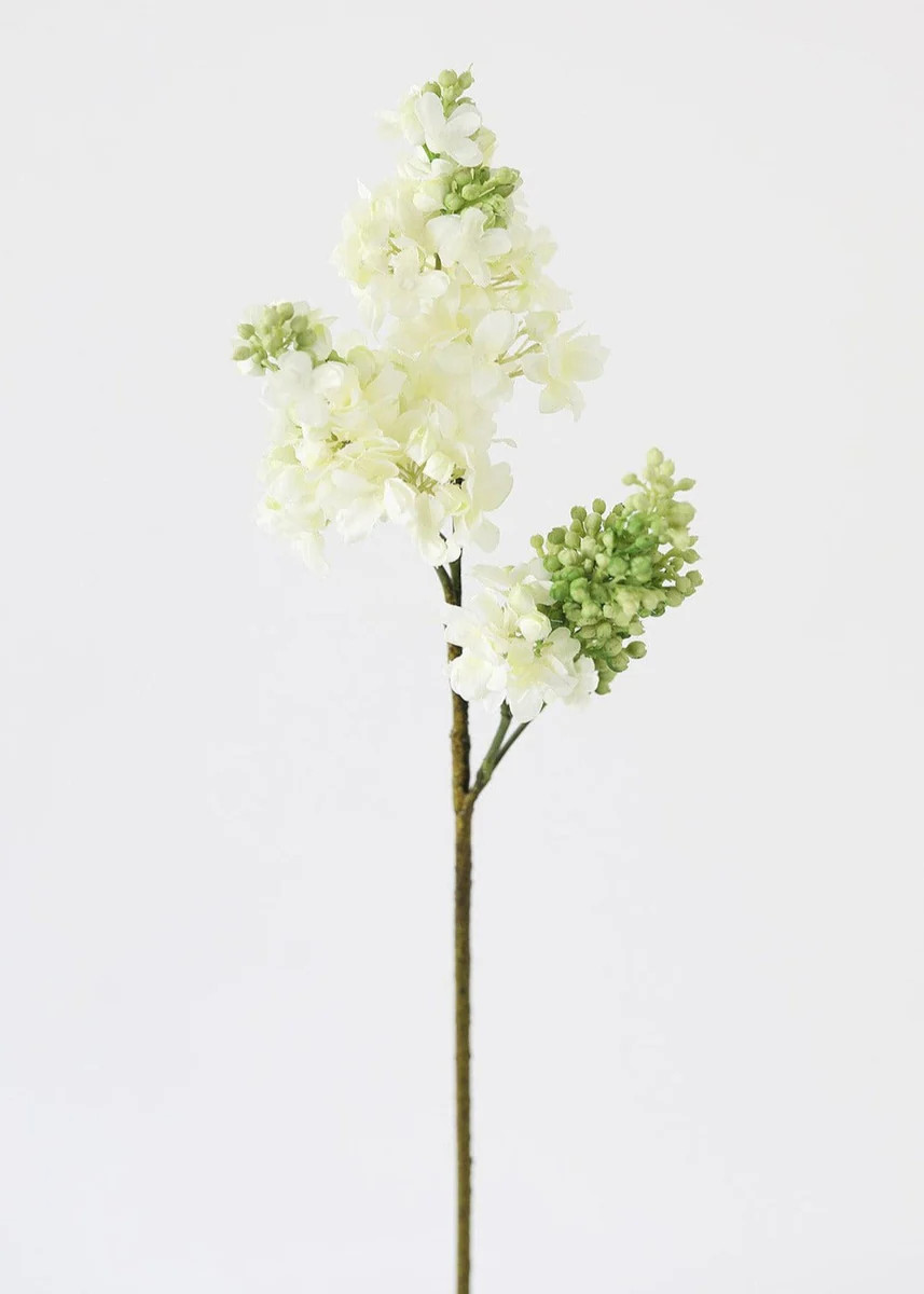 Fake Lilacs Flower in Cream - 25 | Afloral (US)