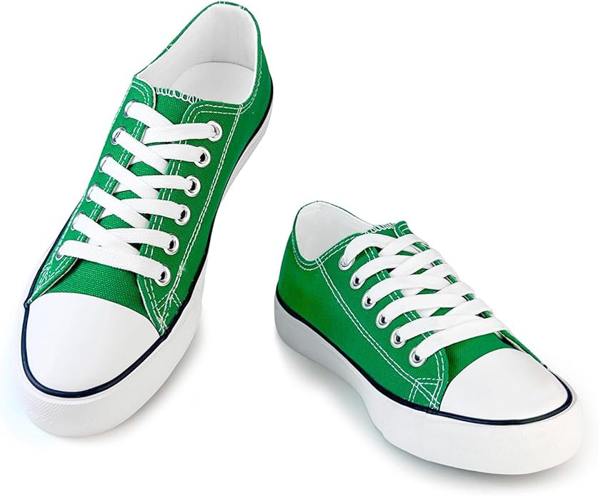 Canvas Shoes for Women Casual Low Top Sneakers, Womens Fashion Classic Lace Up Walking Shoes for ... | Amazon (US)