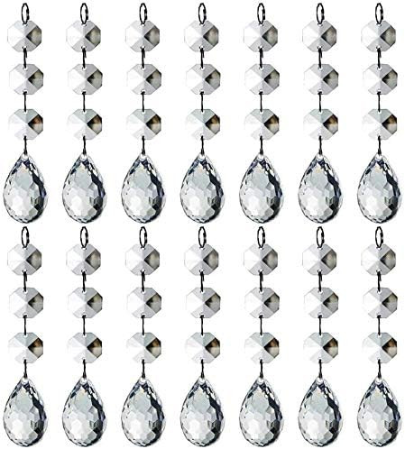Amazon.com: HOHIYA Crystal Ornaments Christmas Tree Decoration Dangle Drop Chandelier Prisms Clea... | Amazon (US)