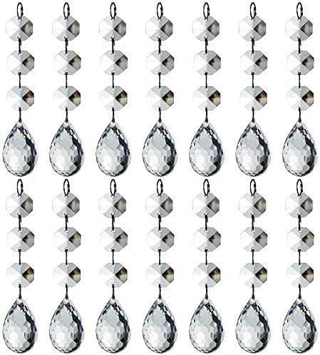 Amazon.com: HOHIYA Crystal Ornaments Christmas Tree Decoration Dangle Drop Chandelier Prisms Clea... | Amazon (US)