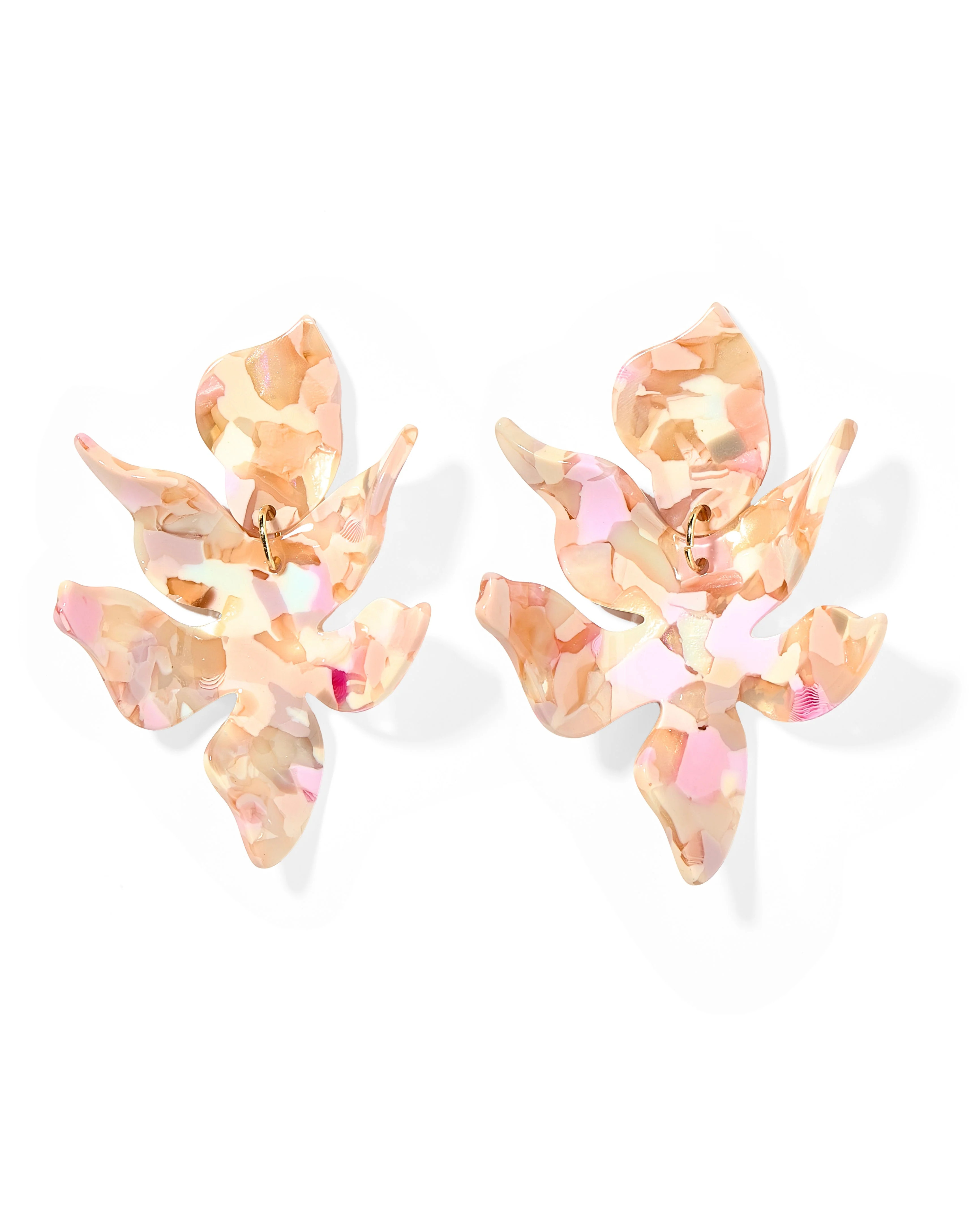 Flora Statement Earrings - Peach Bloom | LINNY CO LLC