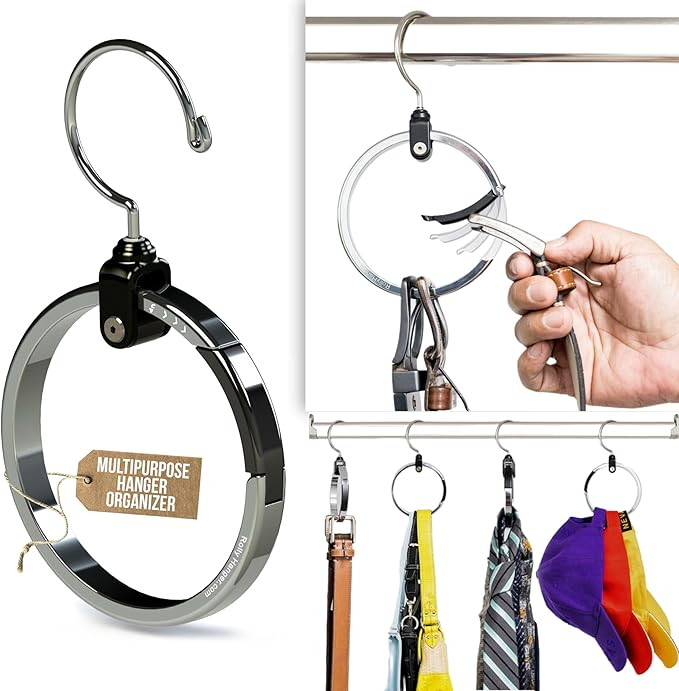 ROLLY HANGER Multipurpose Closet Hangers- Tie and Belt Hanger for Closet- Great Space Saving Belt... | Amazon (US)