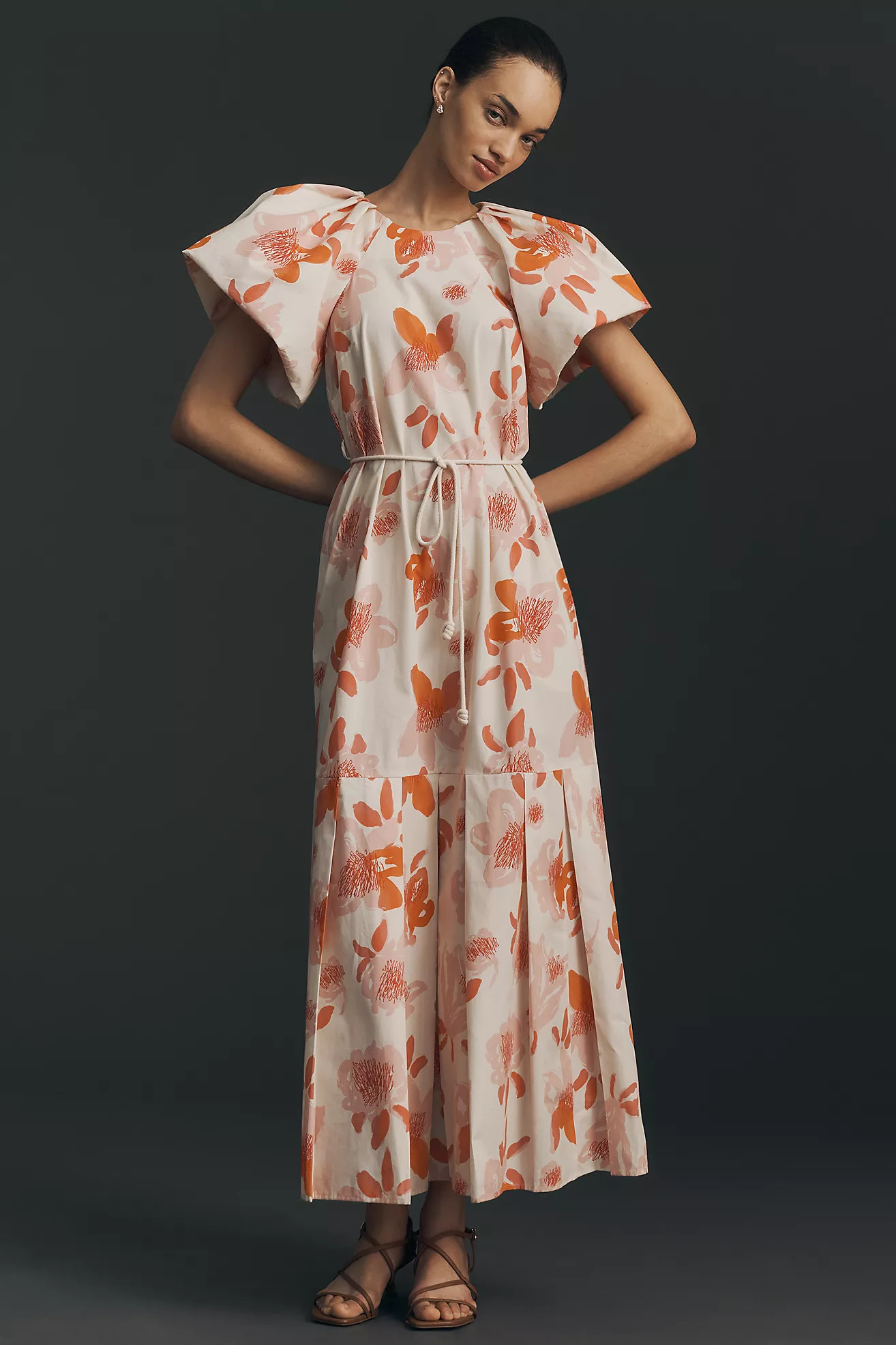 De Loreta Short-Sleeve Maxi Dress | Anthropologie (US)