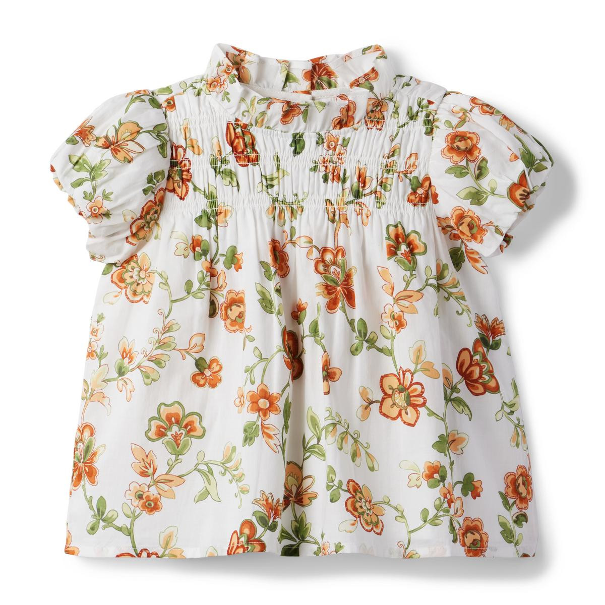 Floral Smocked Bubble Sleeve Top | Janie and Jack