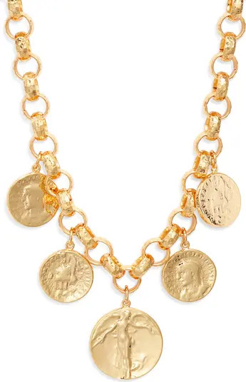 Coin Drop Rolo Chain Necklace | Nordstrom