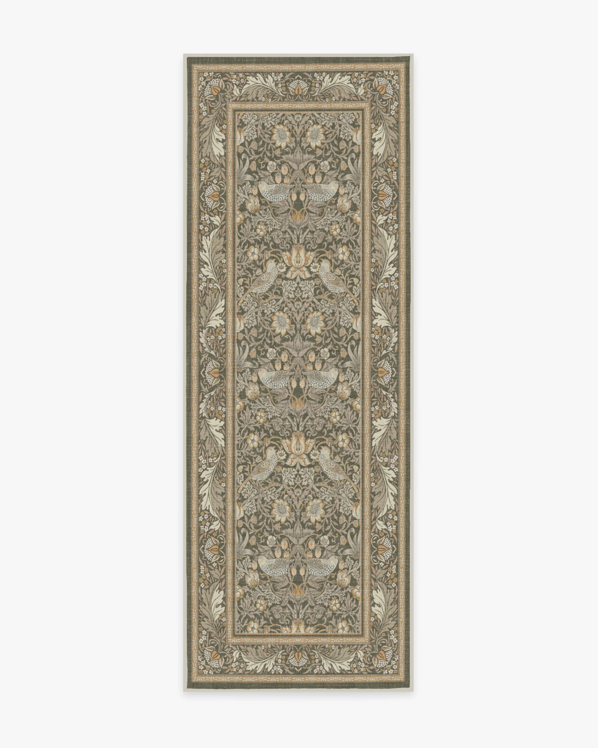 Strawberry Thief Stone Gold Rug by Morris & Co. | Ruggable US | Ruggable