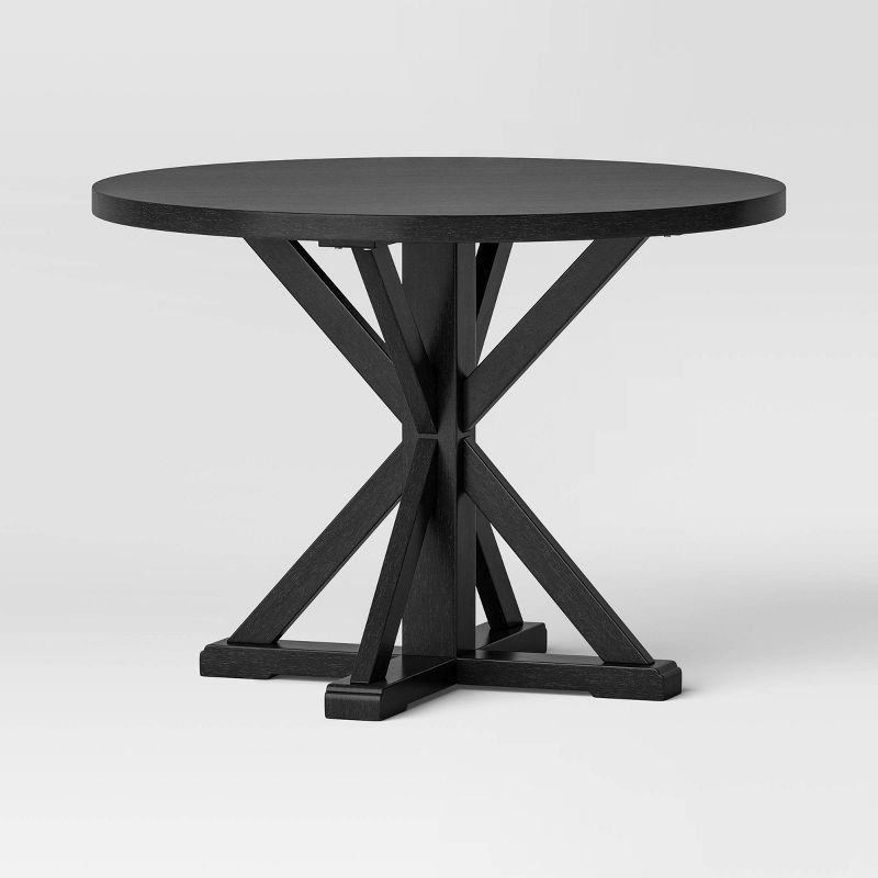 42" Litchfield Round Dining Table Black - Threshold™ | Target