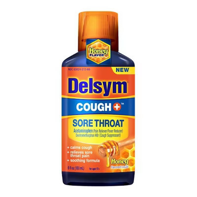 Delsym Cough+ Sore Throat Liquid Honey 6 Oz | Target