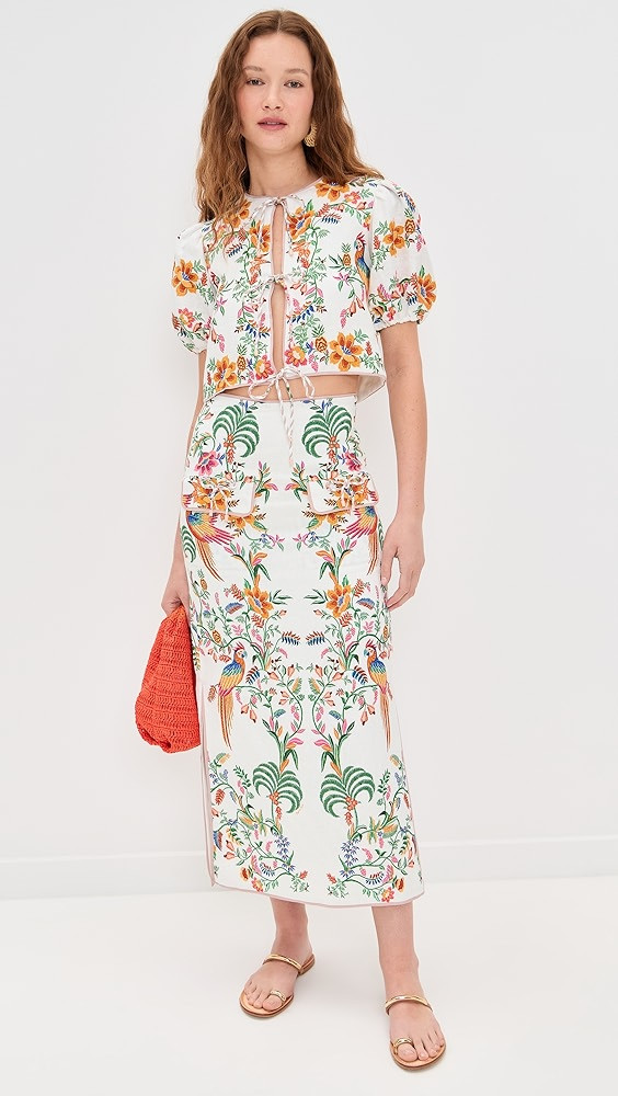 FARM Rio Delicate Forest Midi Skirt | Shopbop | Shopbop