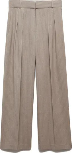 Pleated Chalk Stripe Wide Leg Pants | Nordstrom