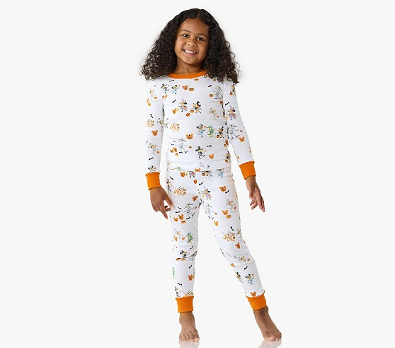 Disney Mickey Mouse and Friends Halloween Organic Cotton Tight Fit Kid Pajama Set | Pottery Barn Kids