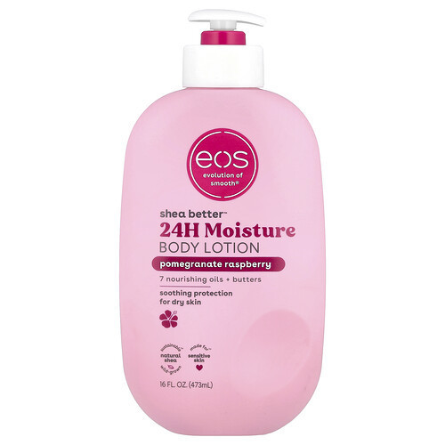 EOS, Shea Better™, 24H Moisture Body Lotion, Pomegranate Raspberry, 16 fl oz (473 ml) | iHerb