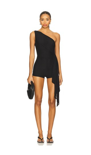 Jessie Romper in Black | Revolve Clothing (Global)