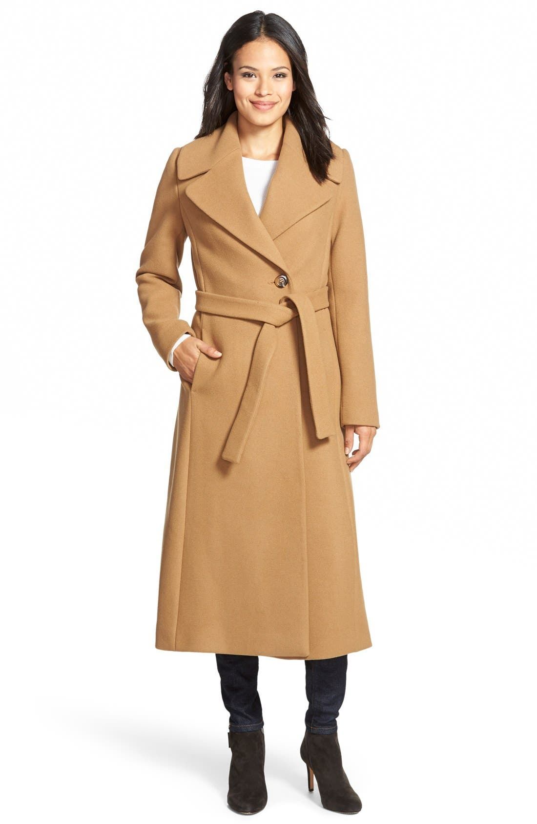 Long Wool Blend Wrap Coat (Regular & Petite) | Nordstrom