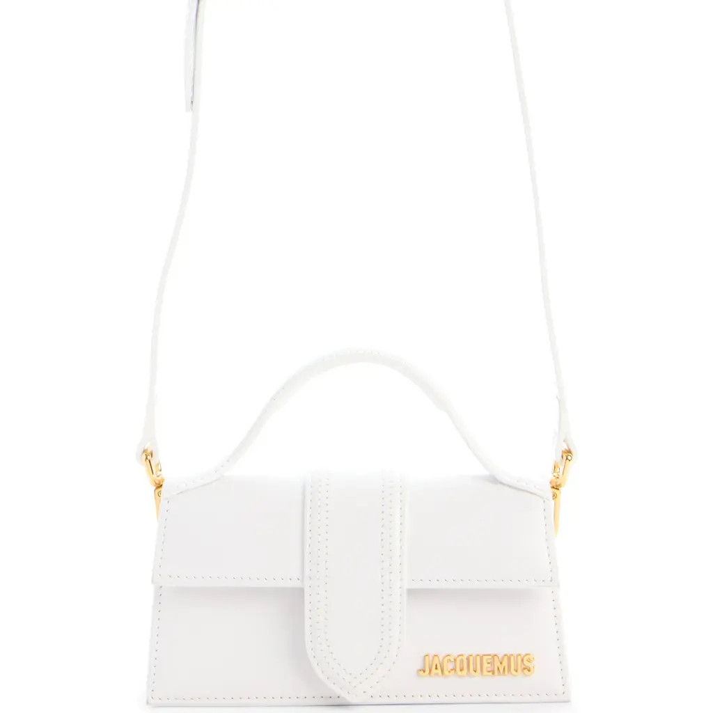 Jacquemus Le Bambino Top Handle Crossbody Bag in White at Nordstrom | Nordstrom