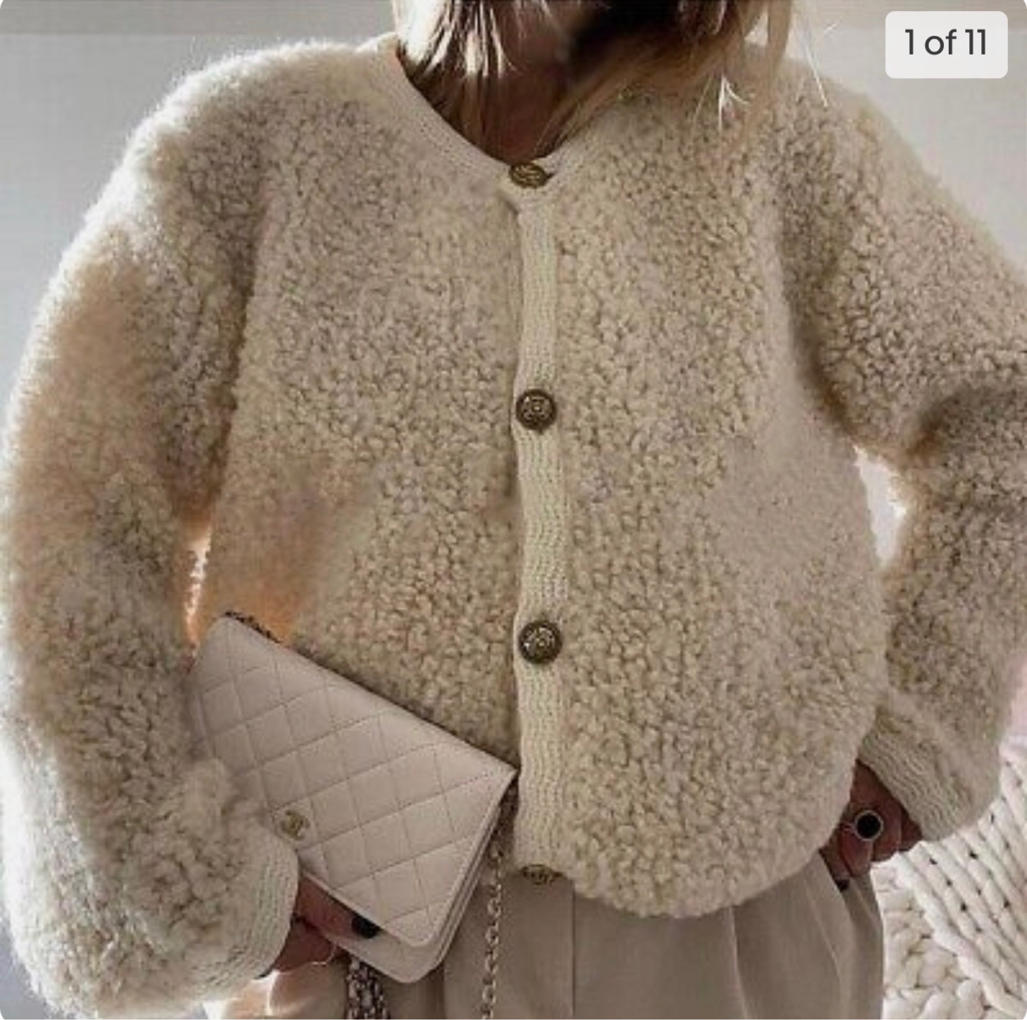 MASSIMO DUTTI BOUCLÉ KNIT CARDIGAN … curated on LTK