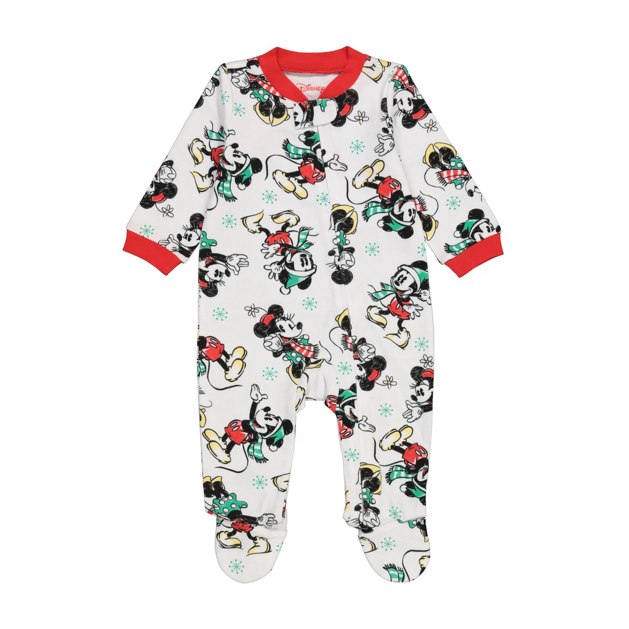 Mickey Mouse Christmas Holiday Baby Boy and Girl Unisex Blanket Sleeper, Sizes NB-9M | Walmart (US)