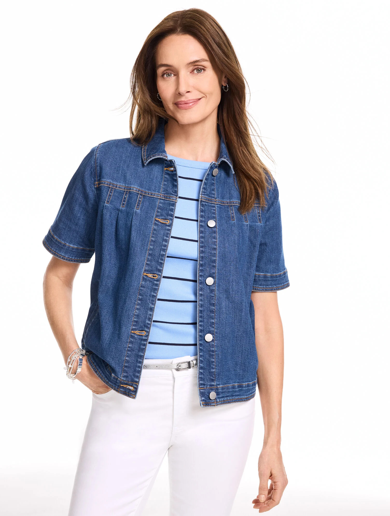 Short Sleeve Jean Jacket - West Coast Wash | Talbots