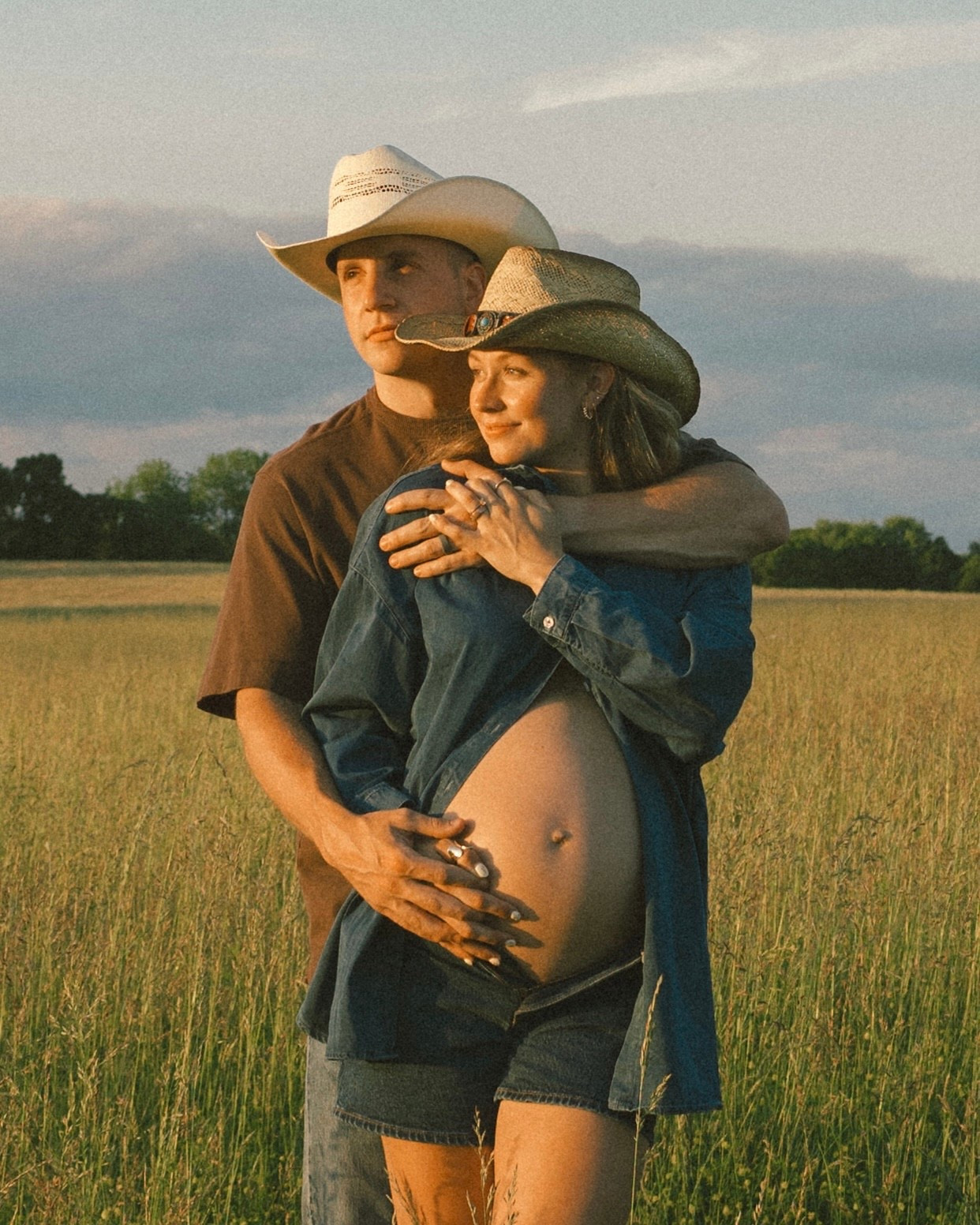 Western Denim Maternity Photos. Pregnancy outfit. Bump friendly. Couples photoshoot. Maternity Photoshoot 

#LTKStyleTip #LTKFamily #LTKBump