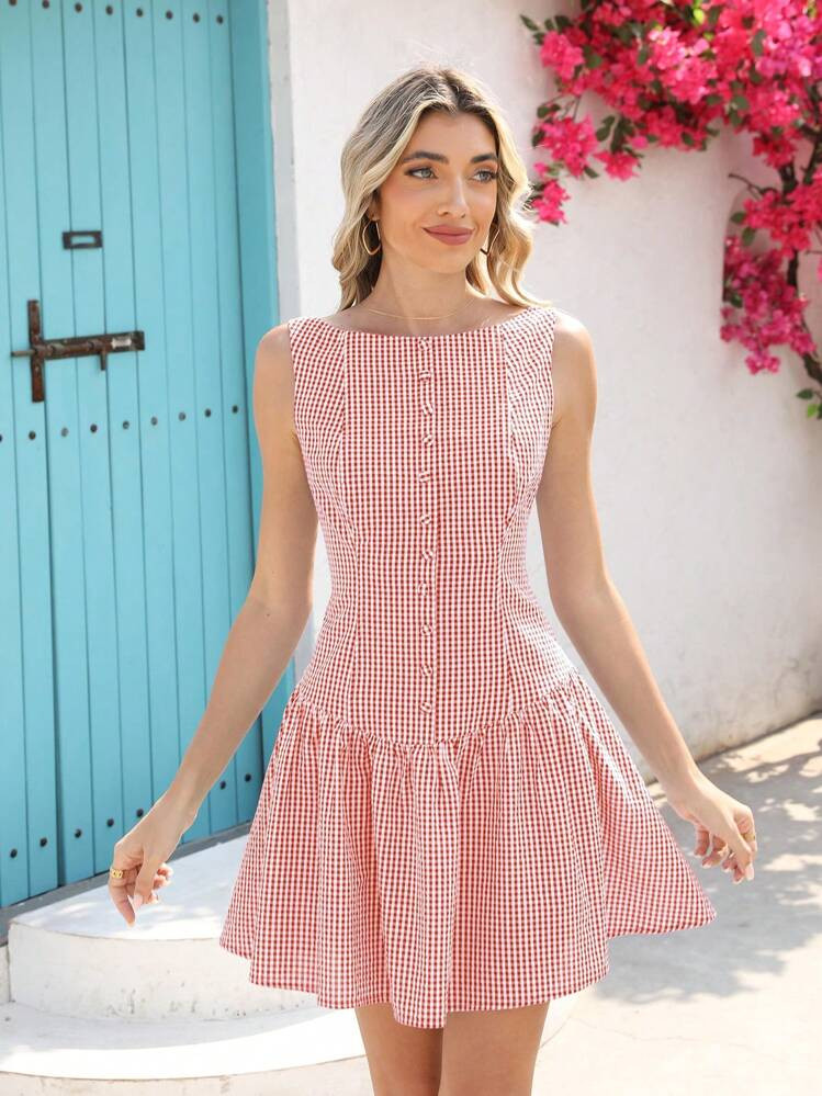 Plaid mini dress | SHEIN