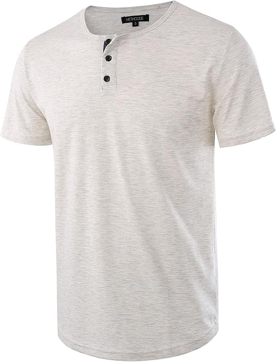 HETHCODE Men's Classic Comfort Soft Regular Fit Short Sleeve Active Sports Henley T-Shirts Tee | Amazon (US)