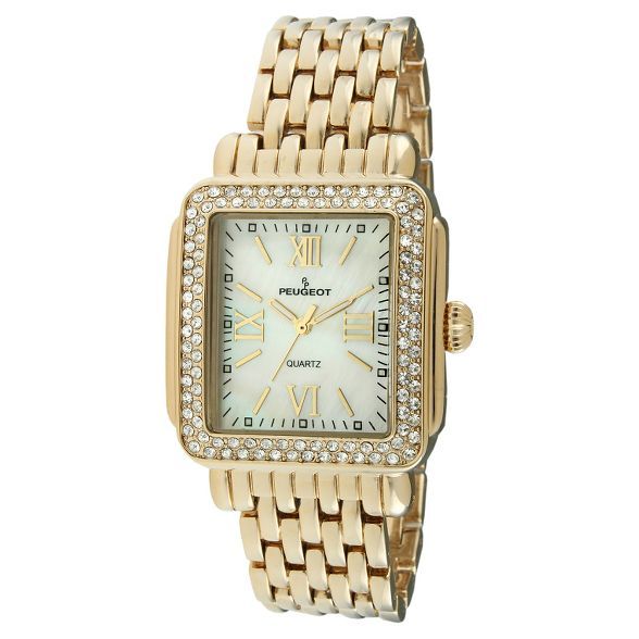 Peugeot Women's Gold tone crystal bezel watch | Target