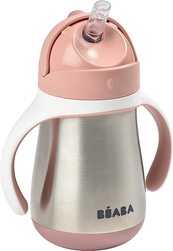 BEABA Stainless Steel Sippy Cup, Straw Sippy Cup with Handles, Toddler Sippy Cups, Baby Sippy Cup... | Amazon (US)