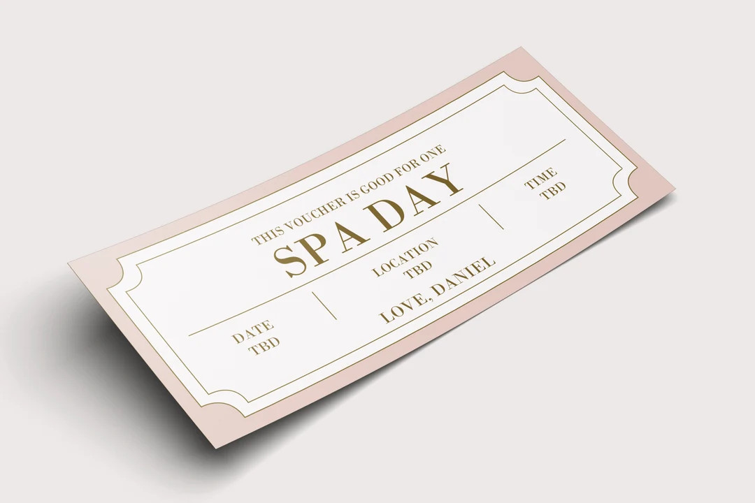 Spa Day Voucher - INSTANT DOWNLOAD - EDITABLE Text - Printable, Spa Voucher, Spa Day Ticket, Spa ... | Etsy (US)