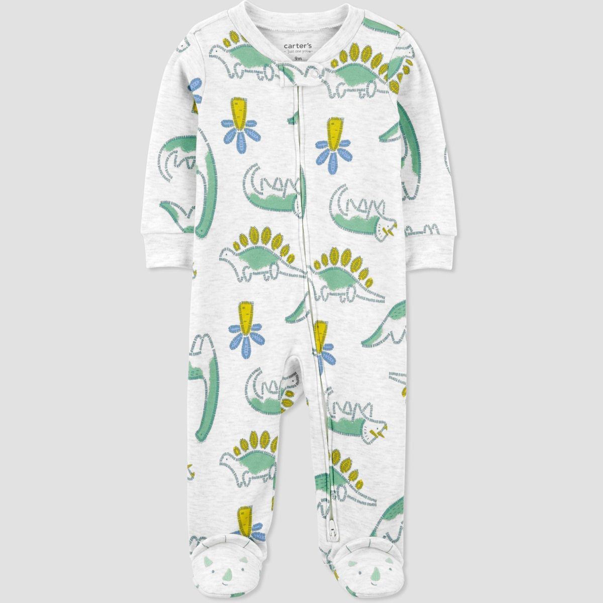 Carter's Just One You® Baby Boys' Dino Footed Pajama - Gray | Target