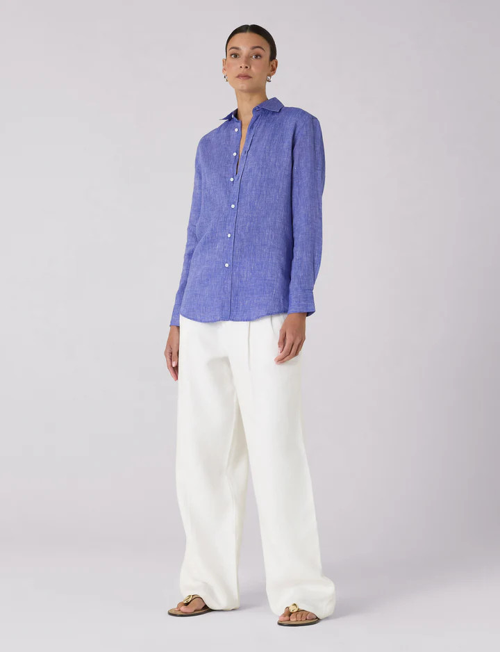 The Boyfriend: Linen, White | With Nothing Underneath