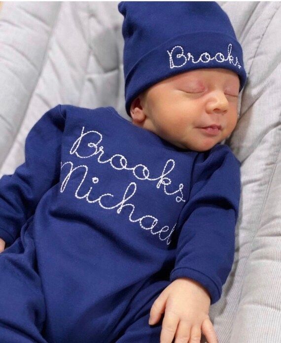 Baby Boy Coming Home Outfit Monogrammed Coming Home Outfit | Etsy | Etsy (US)