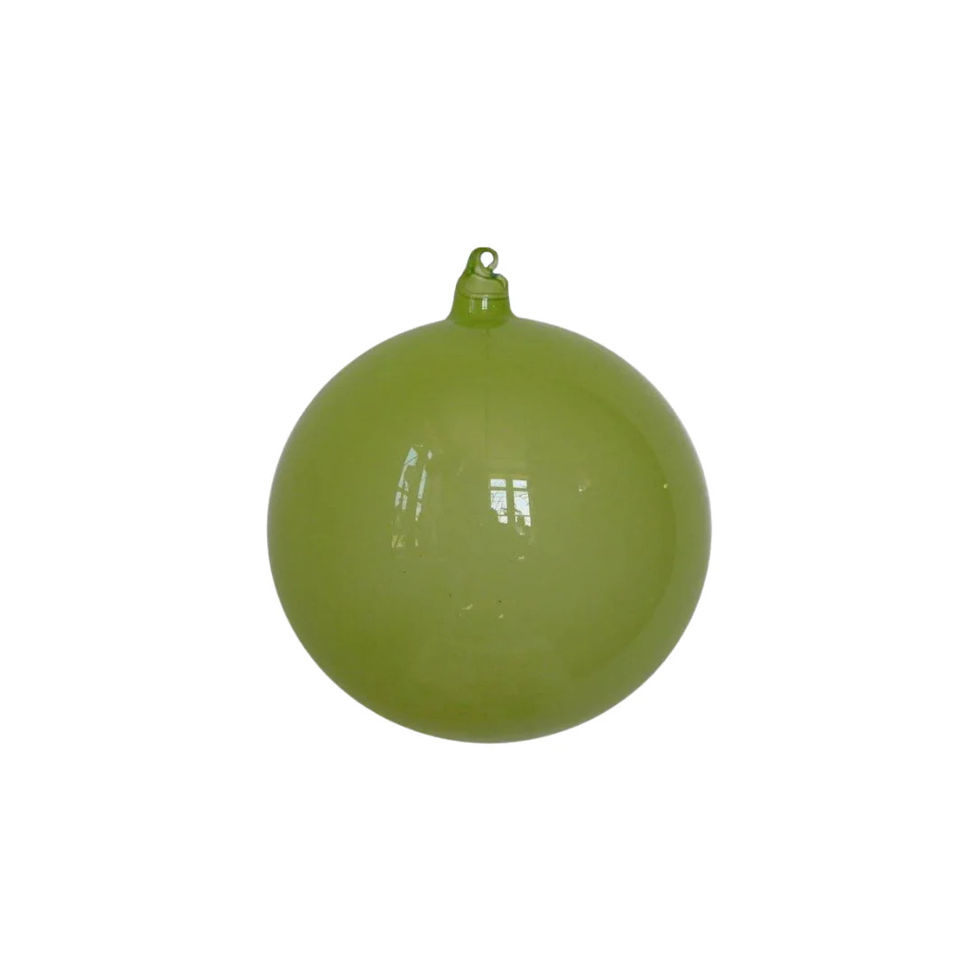 Translucent Lime Bauble Ornament | Pink Antlers
