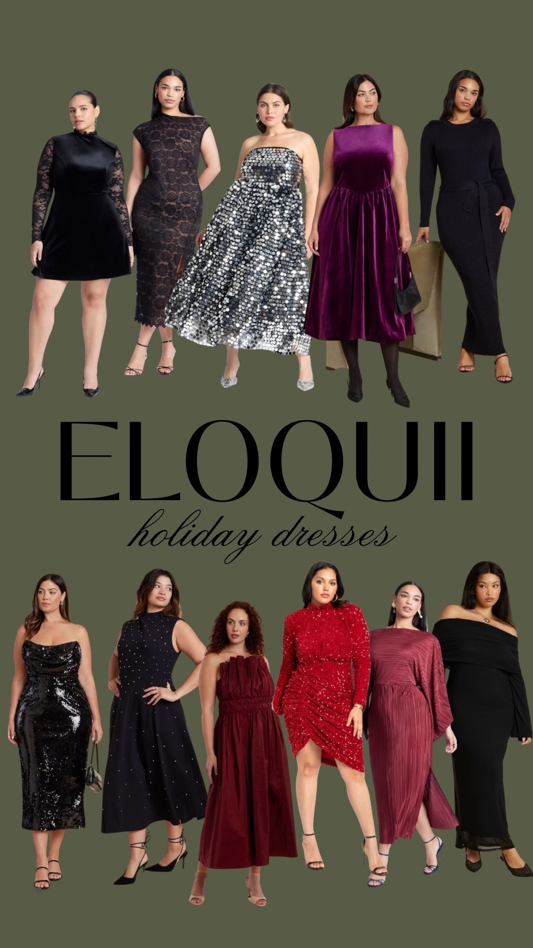 Christmas and Holiday Dresses from #Eloquii

Lots of items 50% off + extra 15% off until 12/2 with code EQCYBER

#LTKHoliday #LTKootd