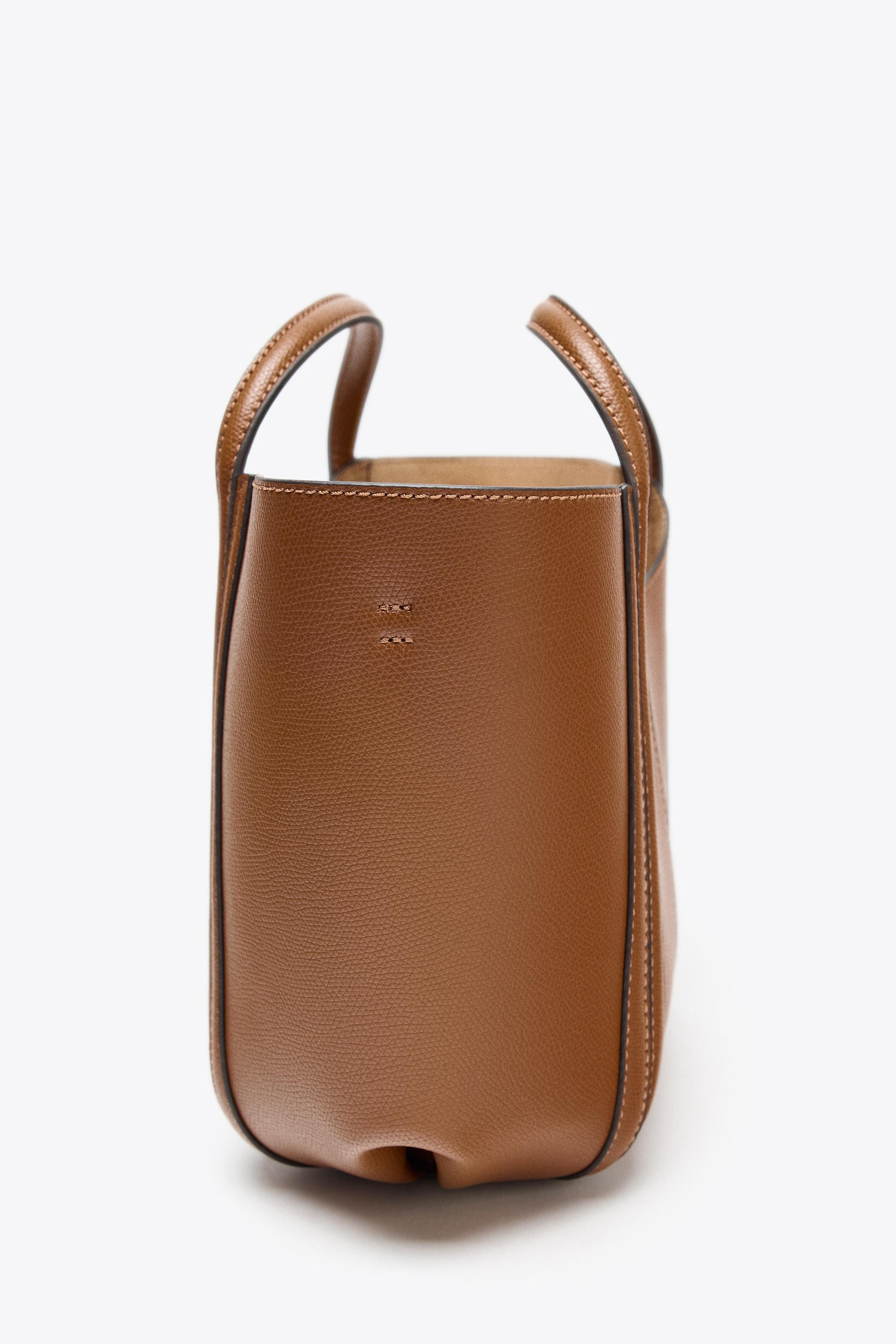 TOPSTITCHED MINI CITY BAG | Zara US