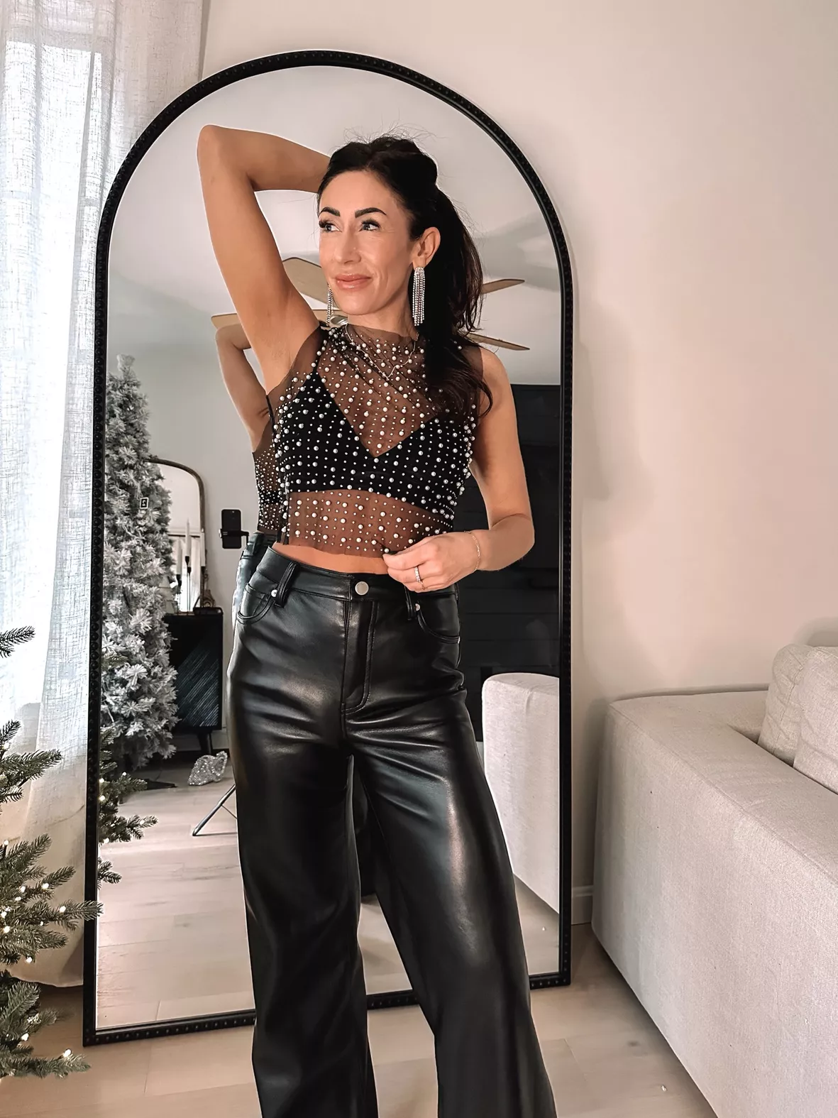 DIY Pearl Crop Top - NYE Outfit Inspo