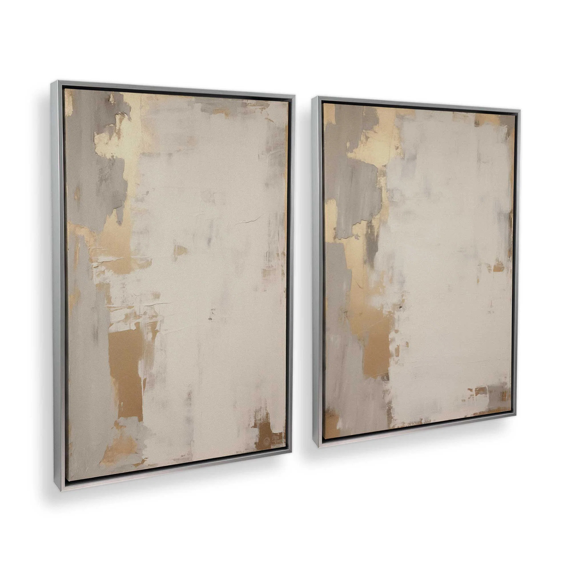 Golden Haze Set of 2 Canvas Prints in a Frame, (Set of 2) | Wayfair North America