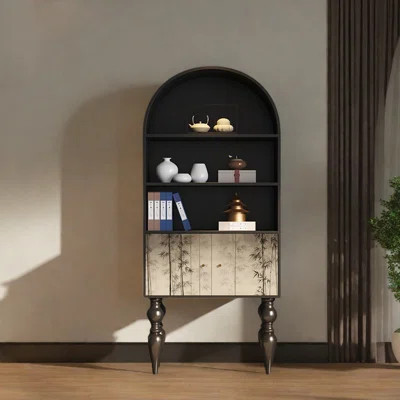Modern arched large capacity bookcase. | Wayfair North America