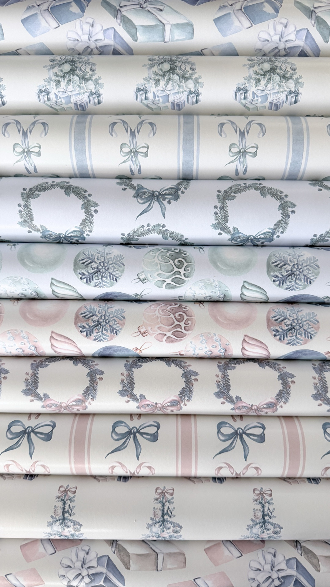Seeing designs that once lived only on a screen come to life on actual wrapping paper is the best feeling ✨ 

After months of dreaming up colors, patterns, & all the tiny details, seeing & holding them all together in person for the first time feels like pure holiday magic 🎄

Which one’s your favorite? 🤍

Etsy shop, wrapping paper, gift wrap, grandmillennial, coastal Christmas, pastel, holiday ideas, pinkmas, family wrapping paper, mix and match gifts

#LTKGiftGuide #LTKHoliday #LTKSaleAlert