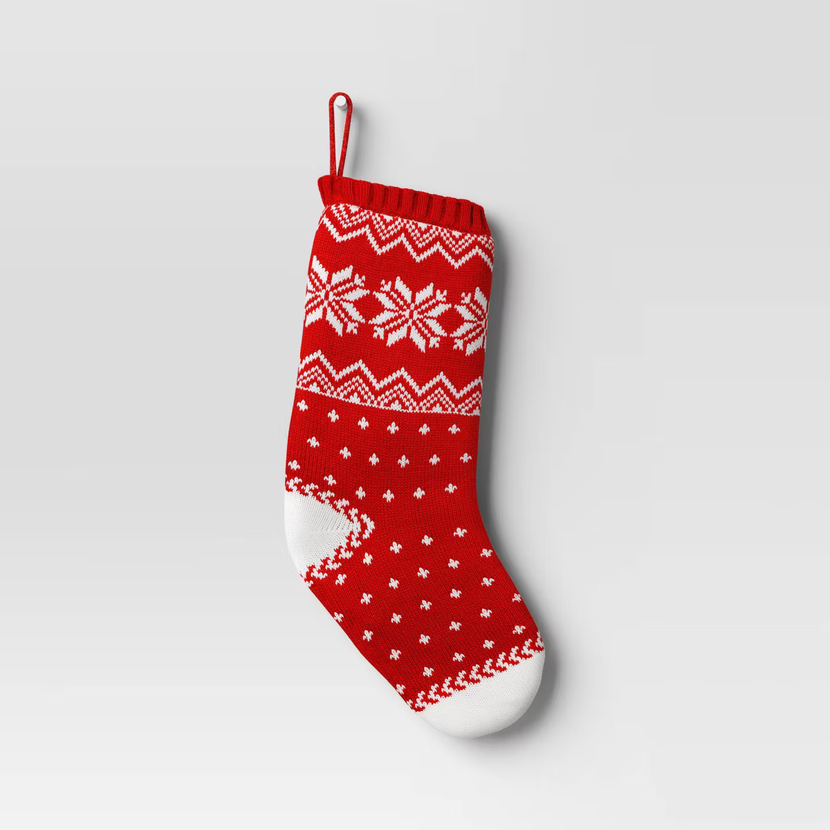 21" Christmas Red Fair Isle Stocking - Wondershop™ | Target