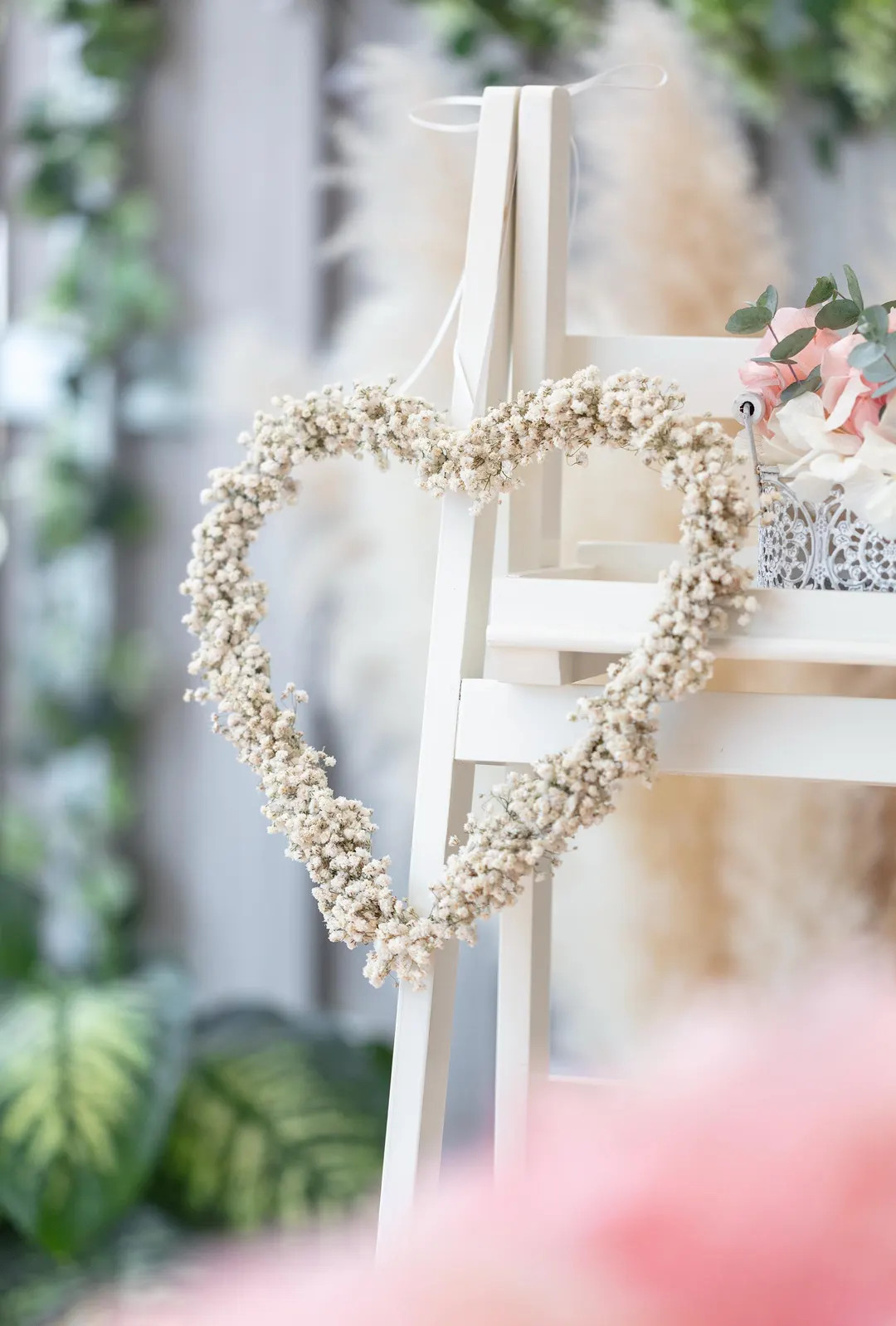 Wreath Heart, Gypsophila Heart, Preserved Flower Wreath, Wedding Decor, Flower Wreath, Decorative... | Etsy (US)