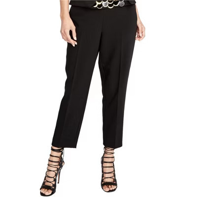 Rachel Roy Womens Tapered Soft Casual Cropped Pants, deepblack, X-Large | Target